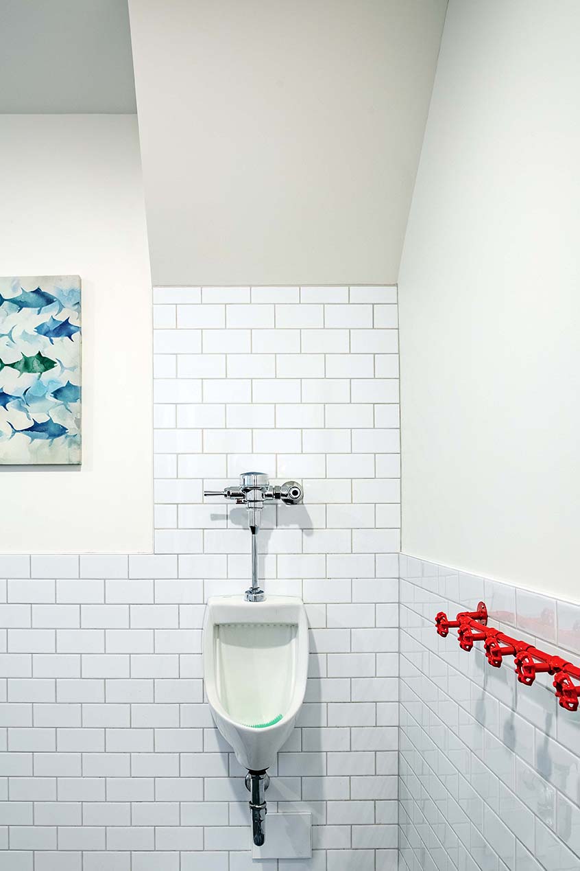 Lacey Construction - white urinal