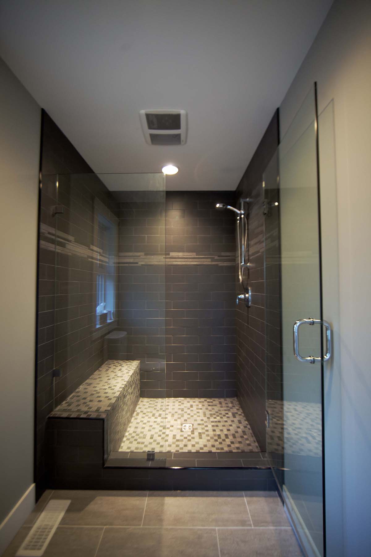 Lacey Construction - dark themed shower